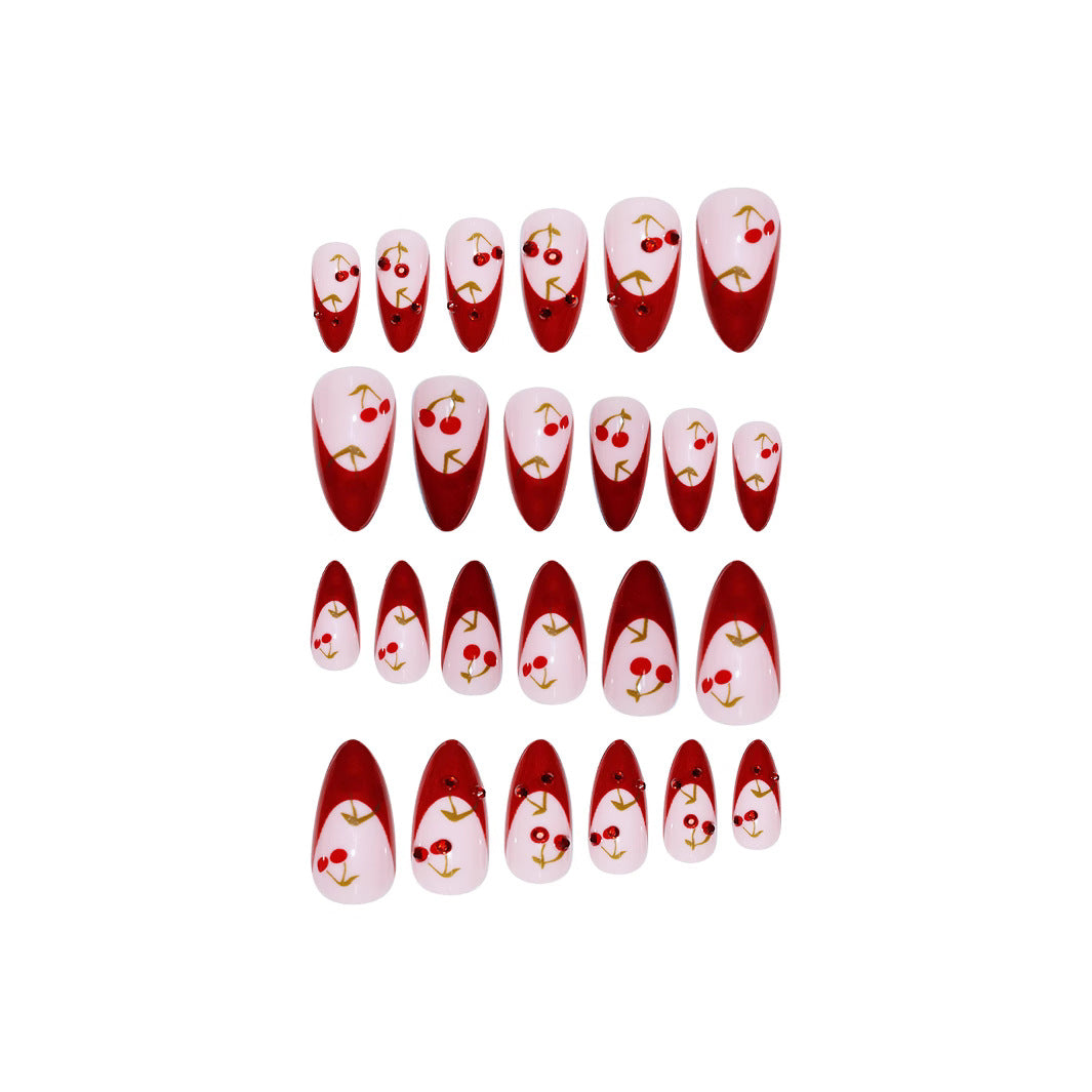 Artistic Cherry Blossom Press-On Nail Set Bowlift