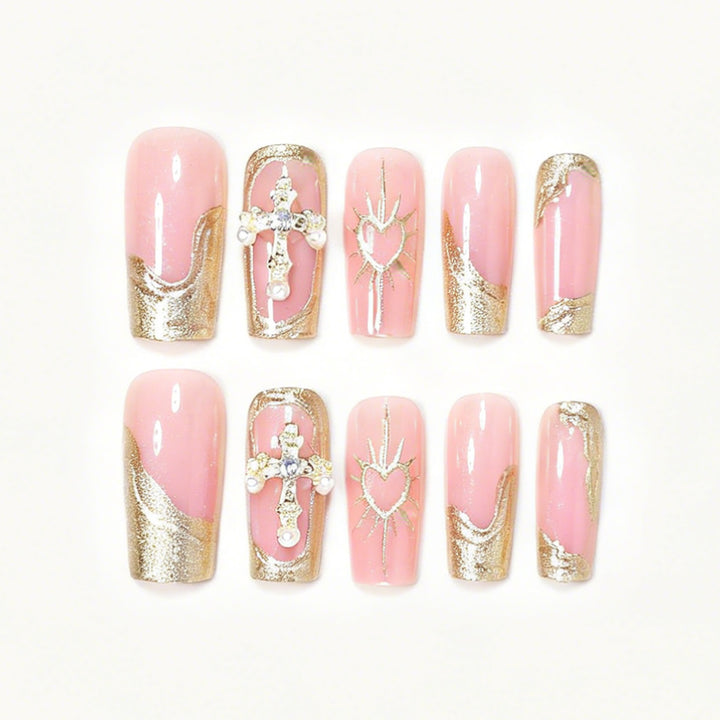 Decorative Long Acrylic Nail Tips Bowlift