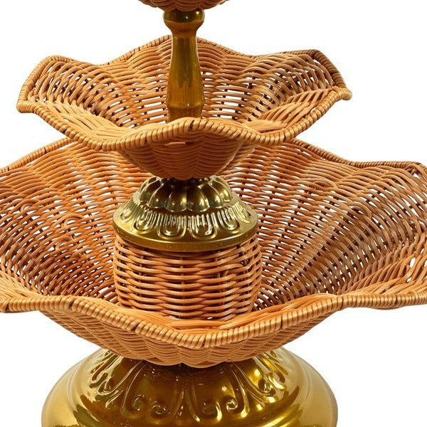Women's elegant tray stand made of woven material Bowlift