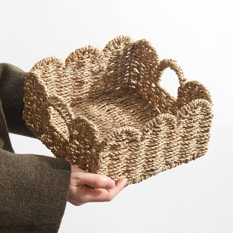 Decorative storage basket with two handles Bowlift