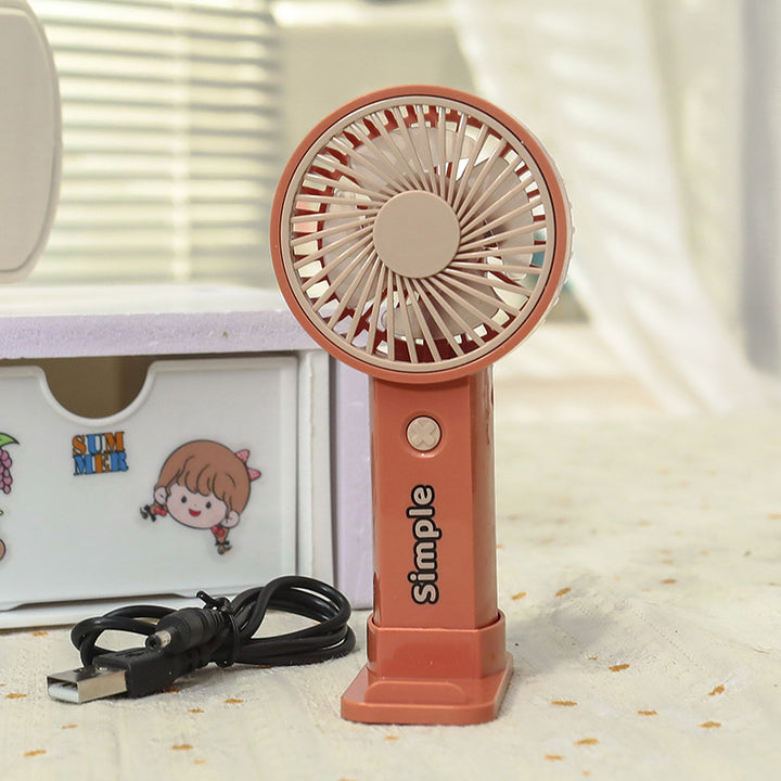 Women Portable Hand Fan with Rechargeable USB Port and Lightweight Construction Bowlift