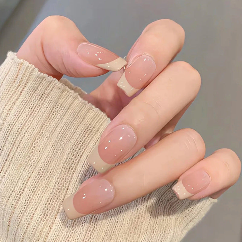 Luxury Press-On Nail Set with Glitter Accent Bowlift