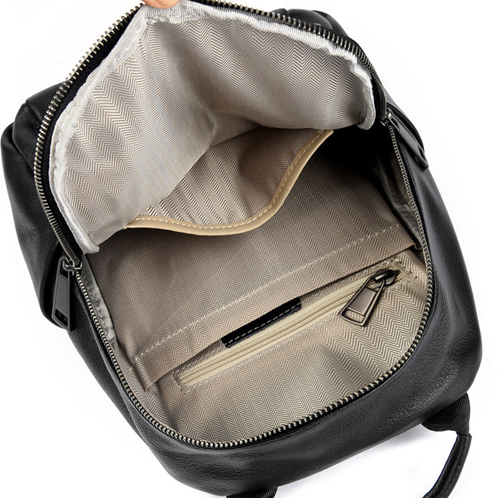 Premium Soft Leather Backpack Bowlift