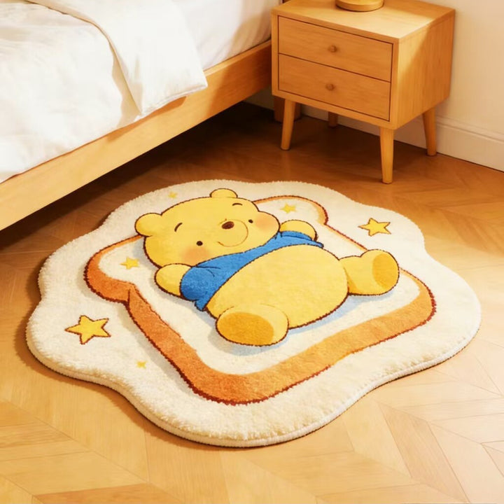 Cartoon Bear-Shaped Plush Area Rug
