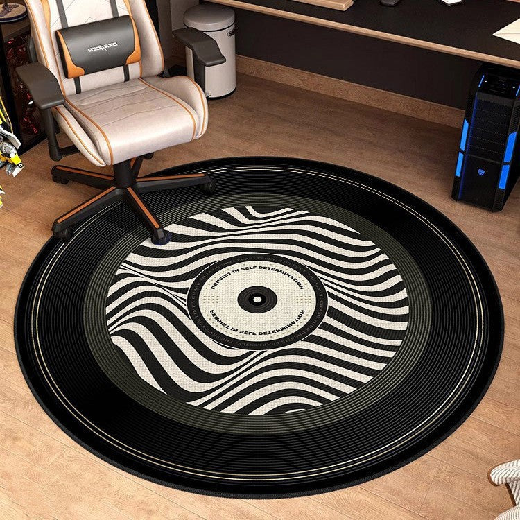 Vinyl Record-Themed Area Rug