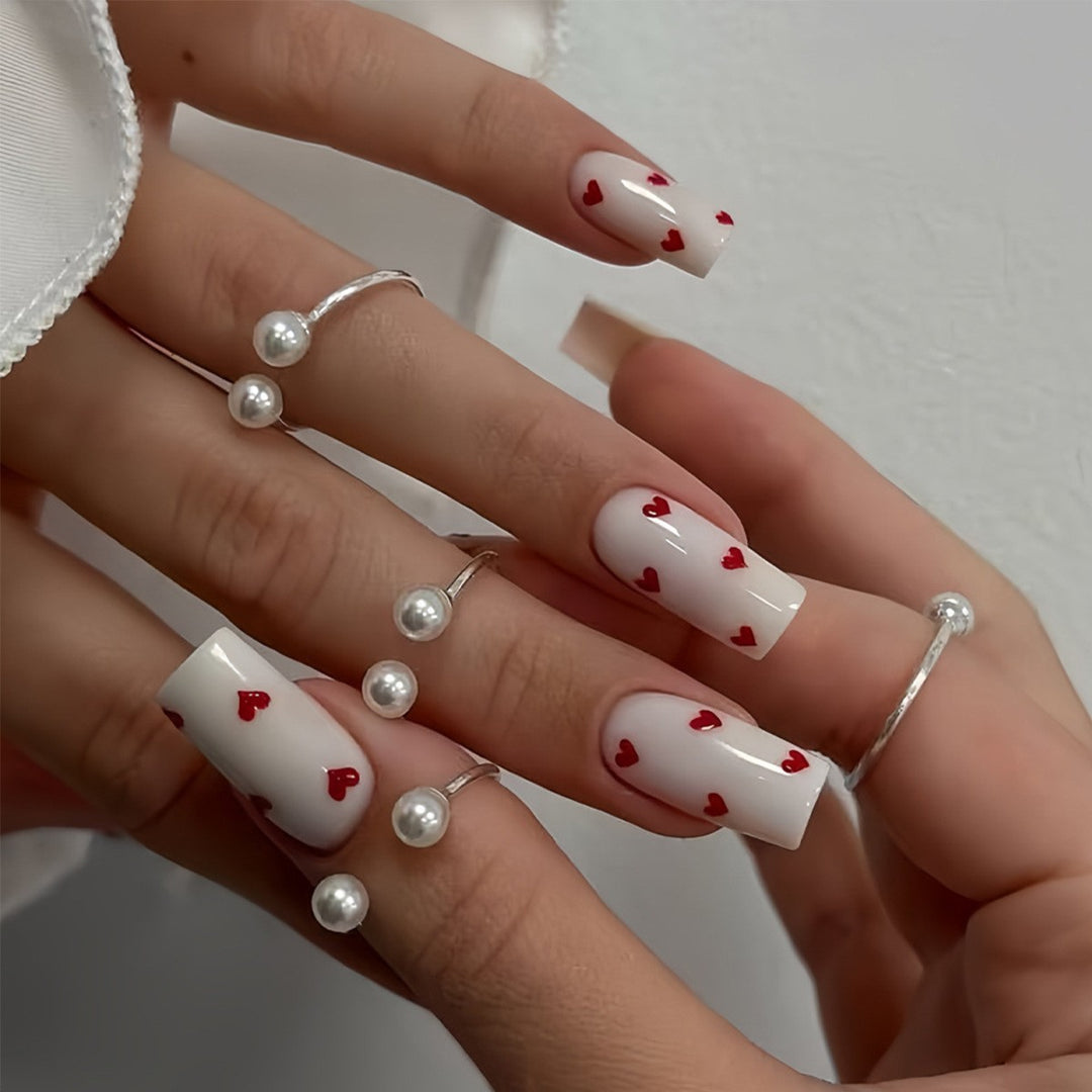 Elegant Floral Bow Press-On Nail Tips Bowlift