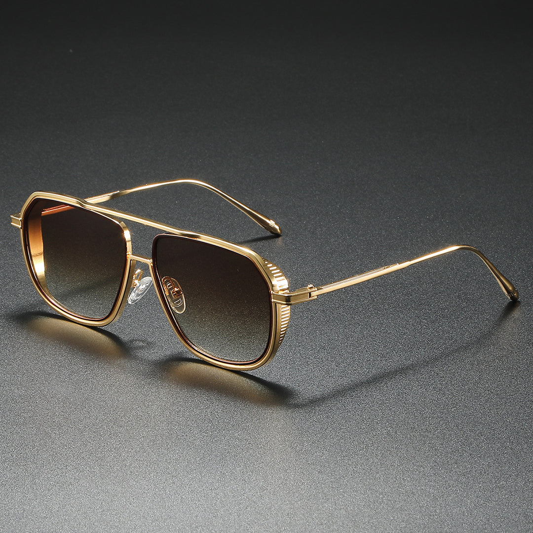 Women's Elegant Sunglasses with Angular Metal Frame Bowlift