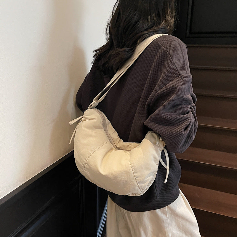 Casual Soft Fabric Hobo Bag Bowlift