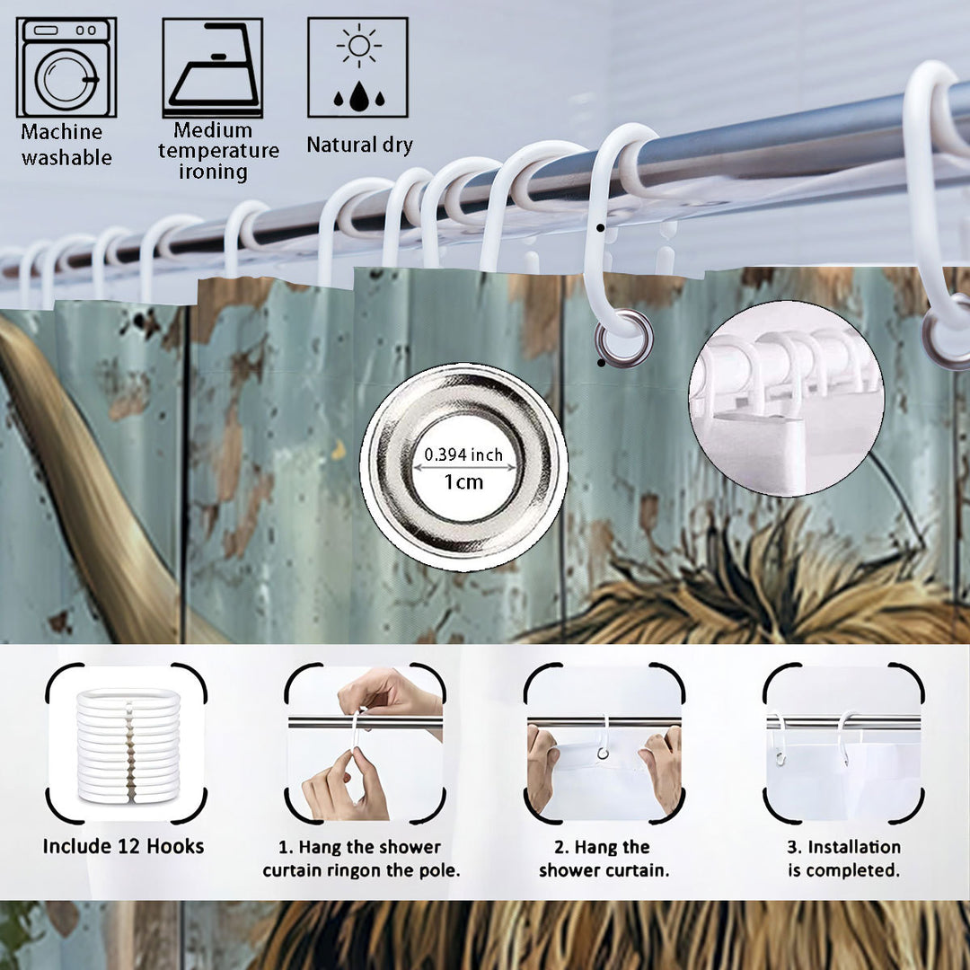 Cute Cow-Themed Digital Bathroom Set Bowlift