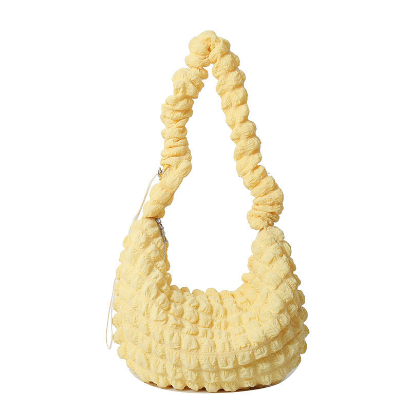 WoTextured Fabric Hobo Bag Bowlift