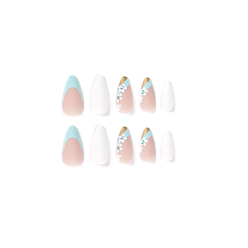 Artful Nail Extensions with Elegant Floral Designs Bowlift