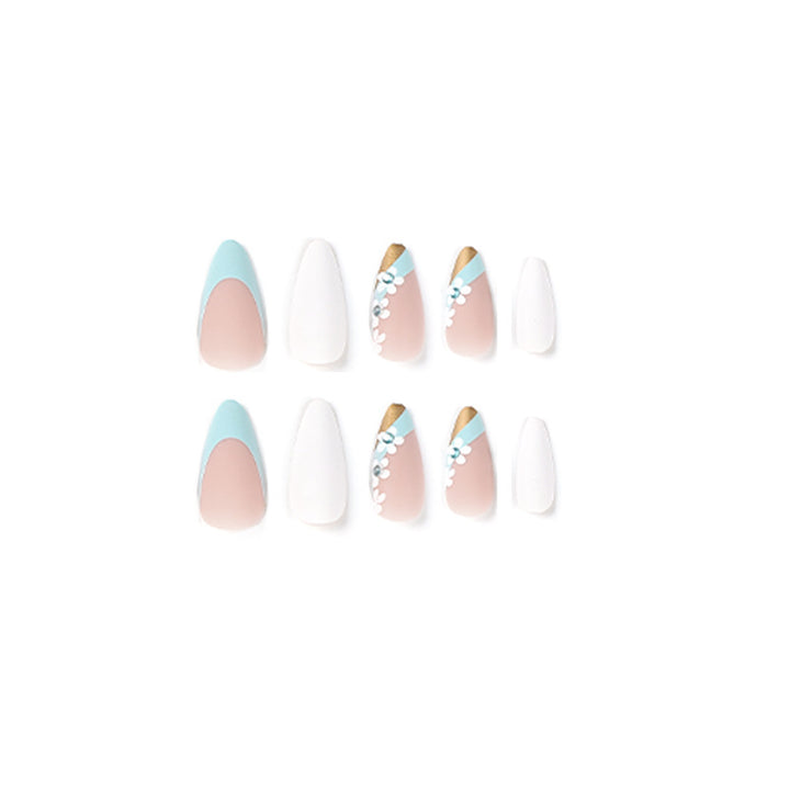 Artful Nail Extensions with Elegant Floral Designs Bowlift
