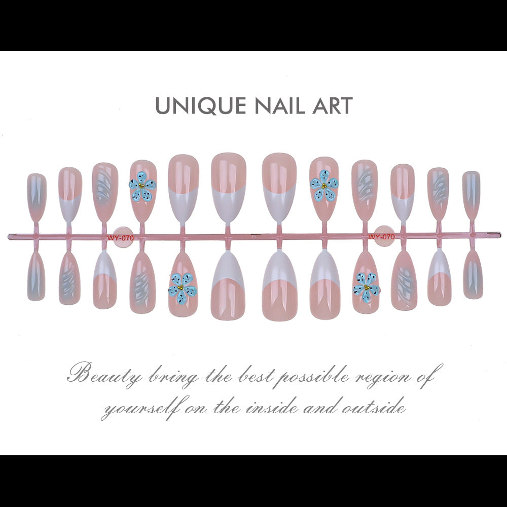 Artistic Floral and Abstract Design Press-On Nail Set Bowlift