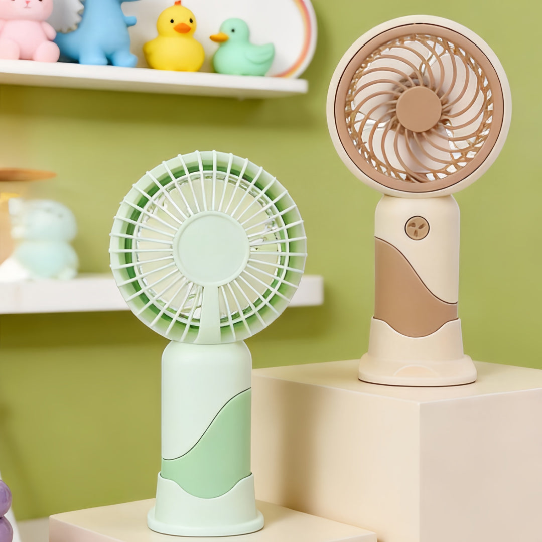 Women's Portable Handheld Fan with Rotating Head and USB Charging Function Bowlift