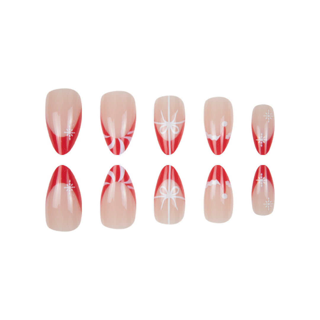 Festive Themed Press-On Nail Art Bowlift