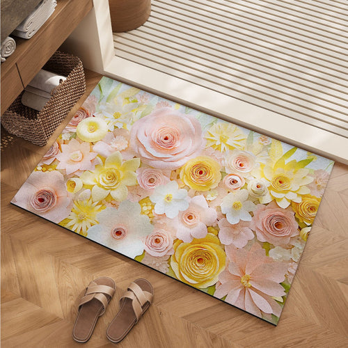 Floral Pattern Soft Bath Mat Bowlift