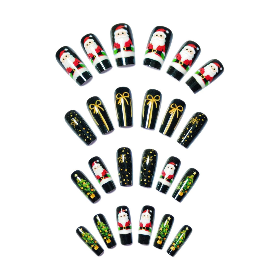 Artificial nails with festive Christmas motif Bowlift