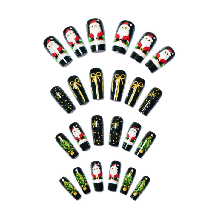 Artificial nails with festive Christmas motif Bowlift