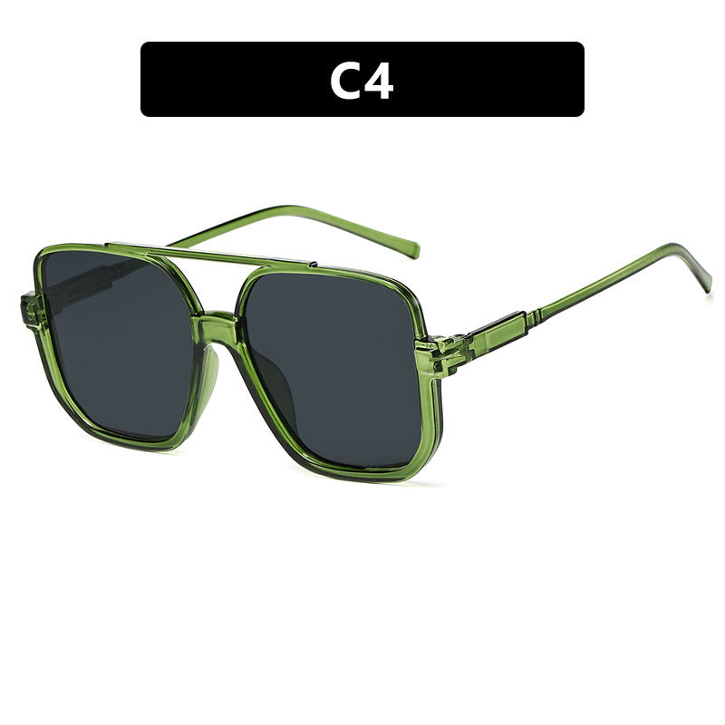 Women's trendy square sunglasses with transparent frame Bowlift