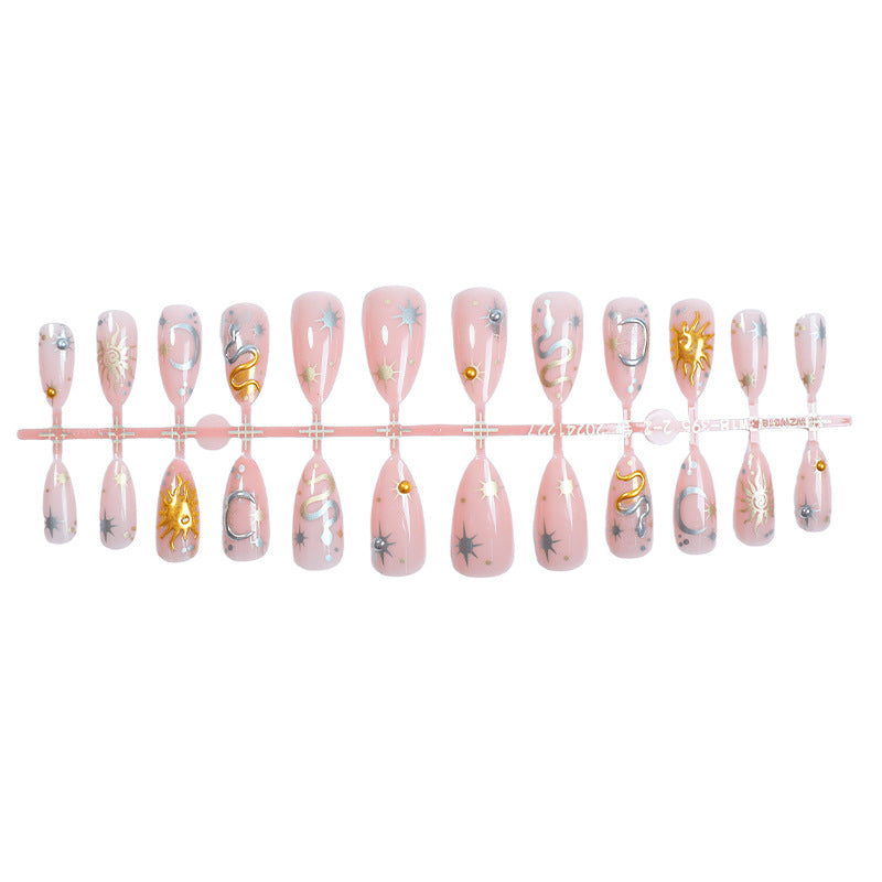 Celestial-Themed Press-On Nails Bowlift