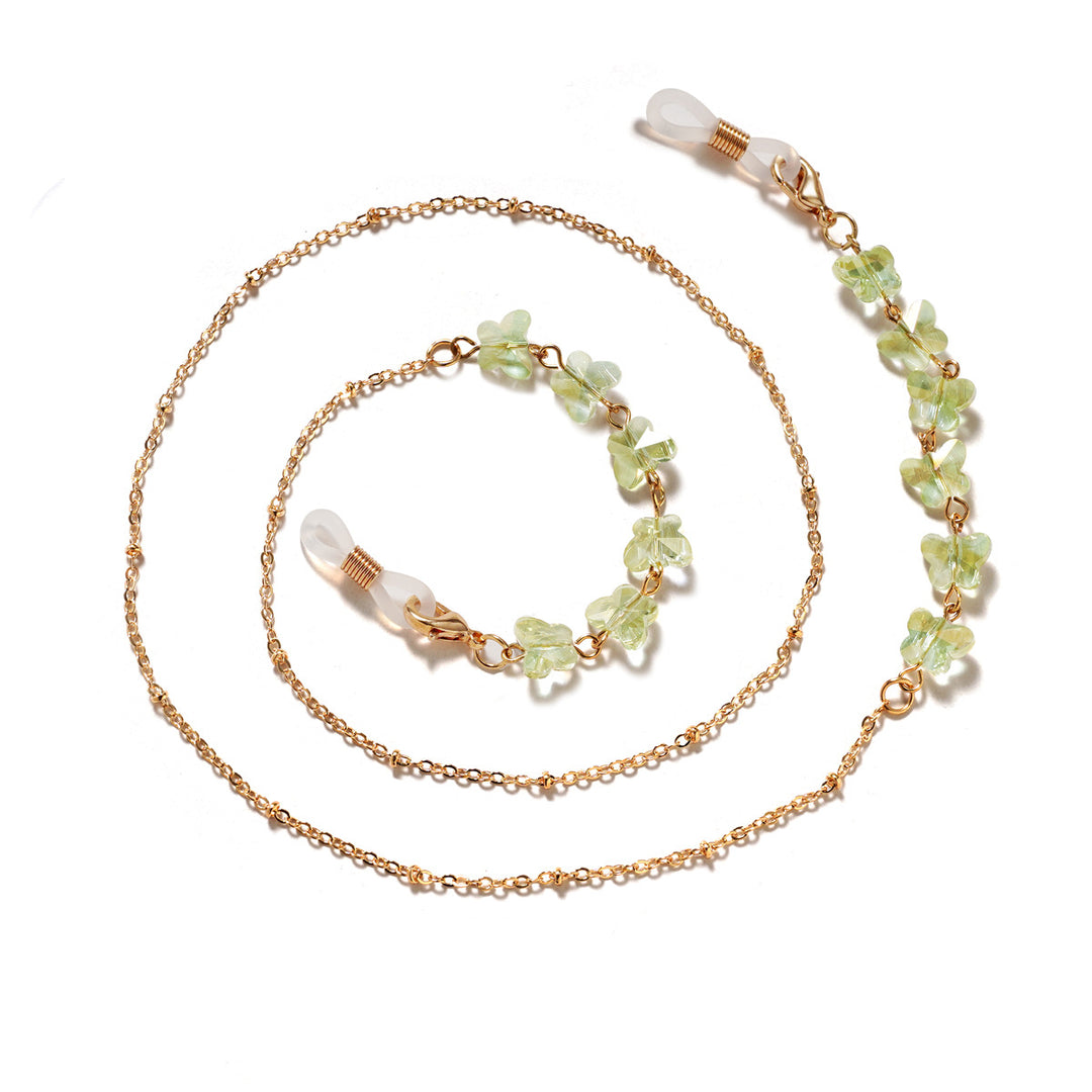 Floral Embellished Eyewear Chain Bowlift