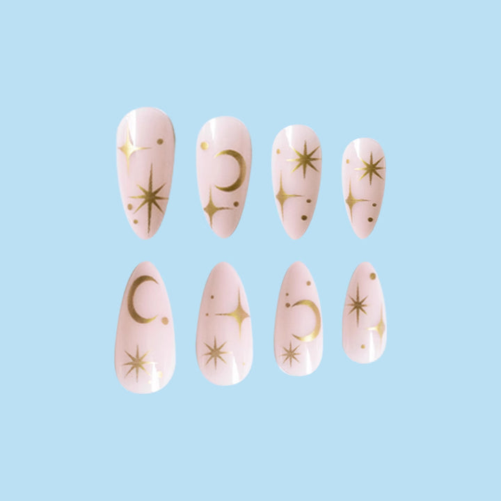 Celestial Design Press-On Nail Art Bowlift