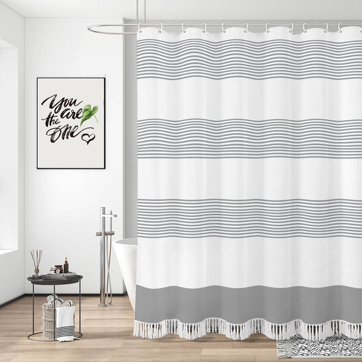 Coastal Wave Pattern Shower Curtain Bowlift