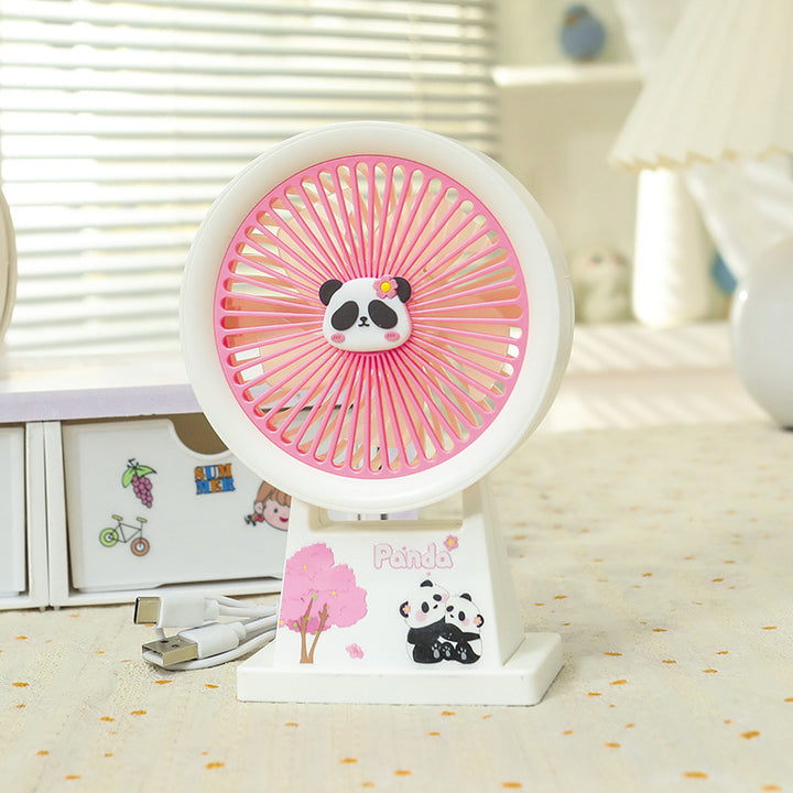 Ladies Portable Mini Fan with Cute Panda Design Bowlift