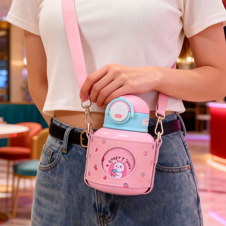 Ladies Multifunctional Insulated Bottle with Carry Strap Bowlift