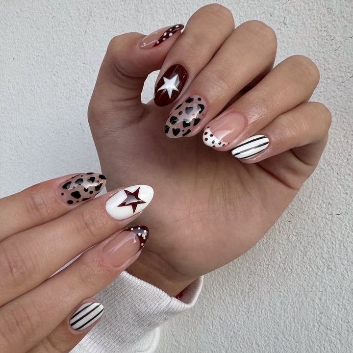 Artful nail design with geometric accents Bowlift