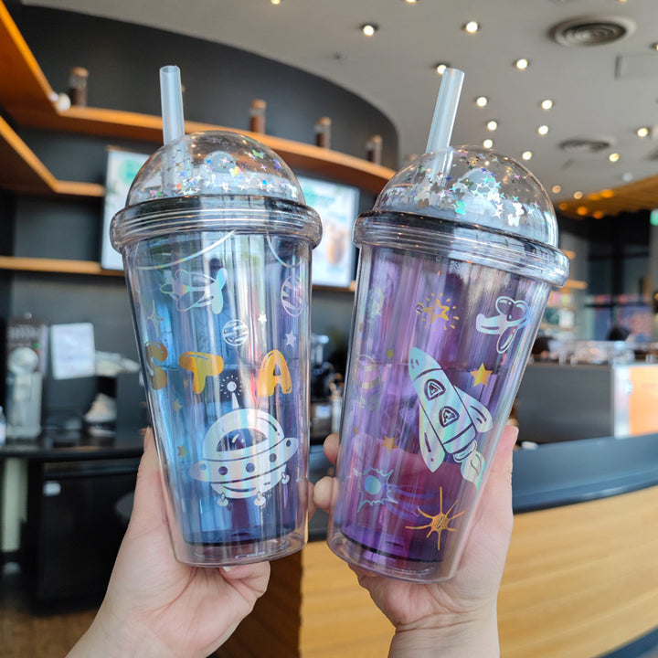 Ladies personalized drinking cups with child-friendly astronaut design Bowlift