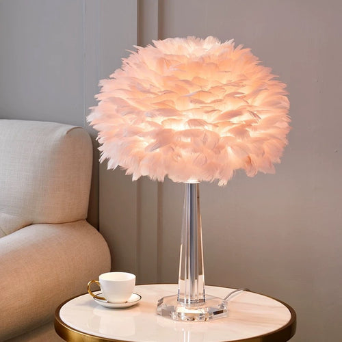 Feather Accent Table Lamp