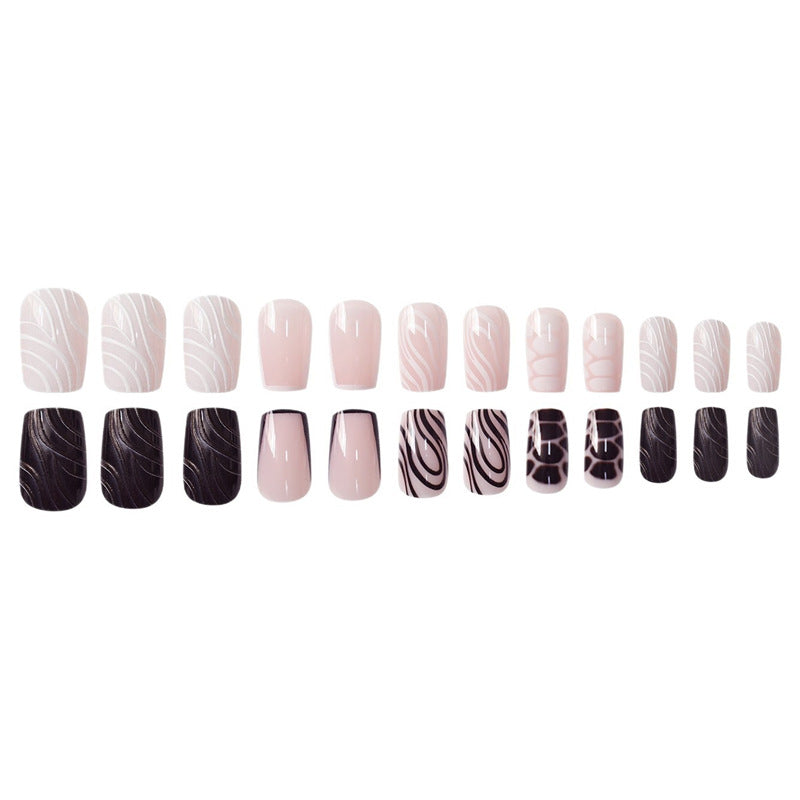 Creative Abstract Press-On Nails Bowlift