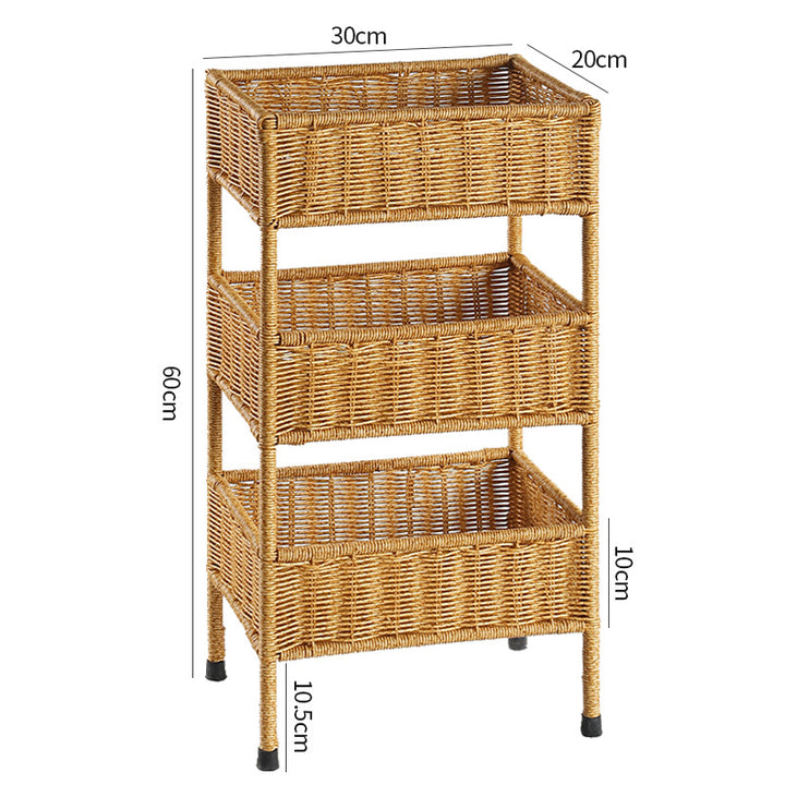 Multi-Tiered Woven Storage Rack Bowlift
