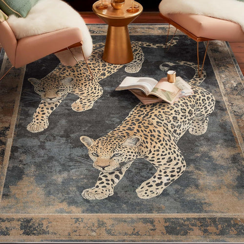 Artistic Leopard Print Area Rug