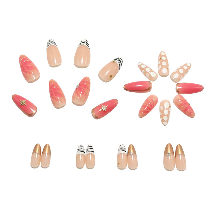 Artificial nails with luxurious decorations and elegant design Bowlift