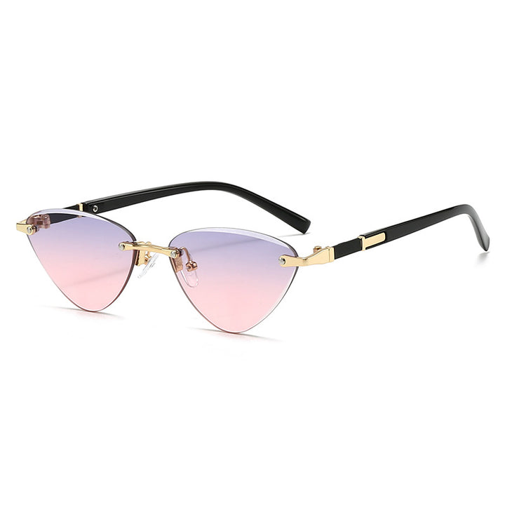 Ladies fashionable Cat-Eye sunglasses with elegant metal frame Bowlift