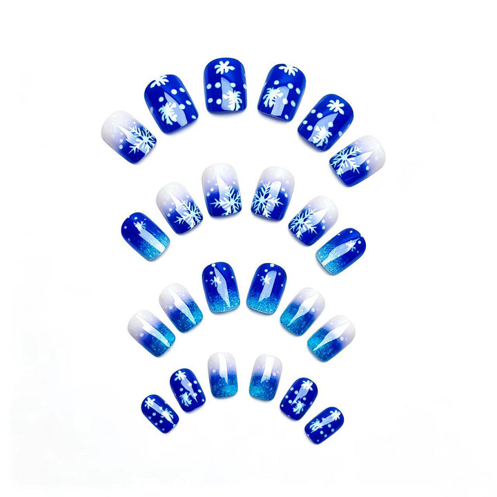 Artificial nails with Elegant Winter Landscape Design Bowlift
