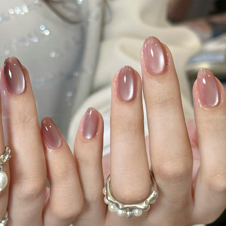 Elegant Nail Art with Shimmering Ombre Effect Bowlift