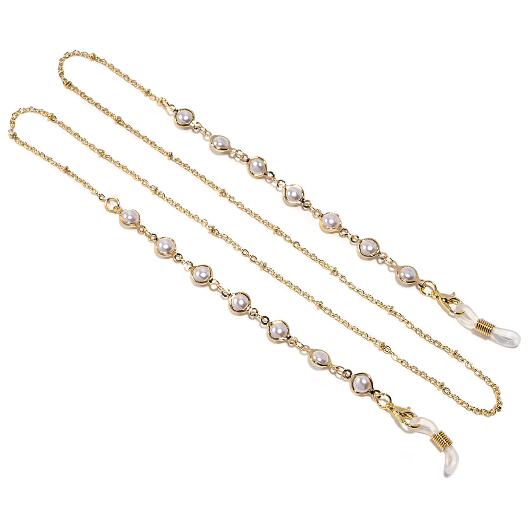 Elegant Pearl-Embellished Glasses Chain Bowlift