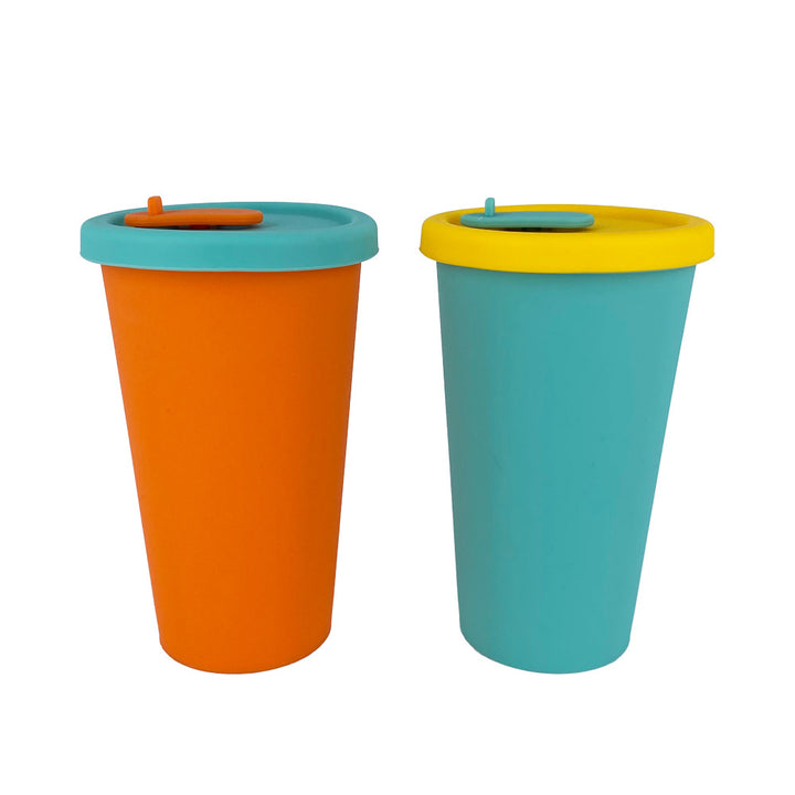 Women Silicone Drink Cup with Lid and Straw Bowlift