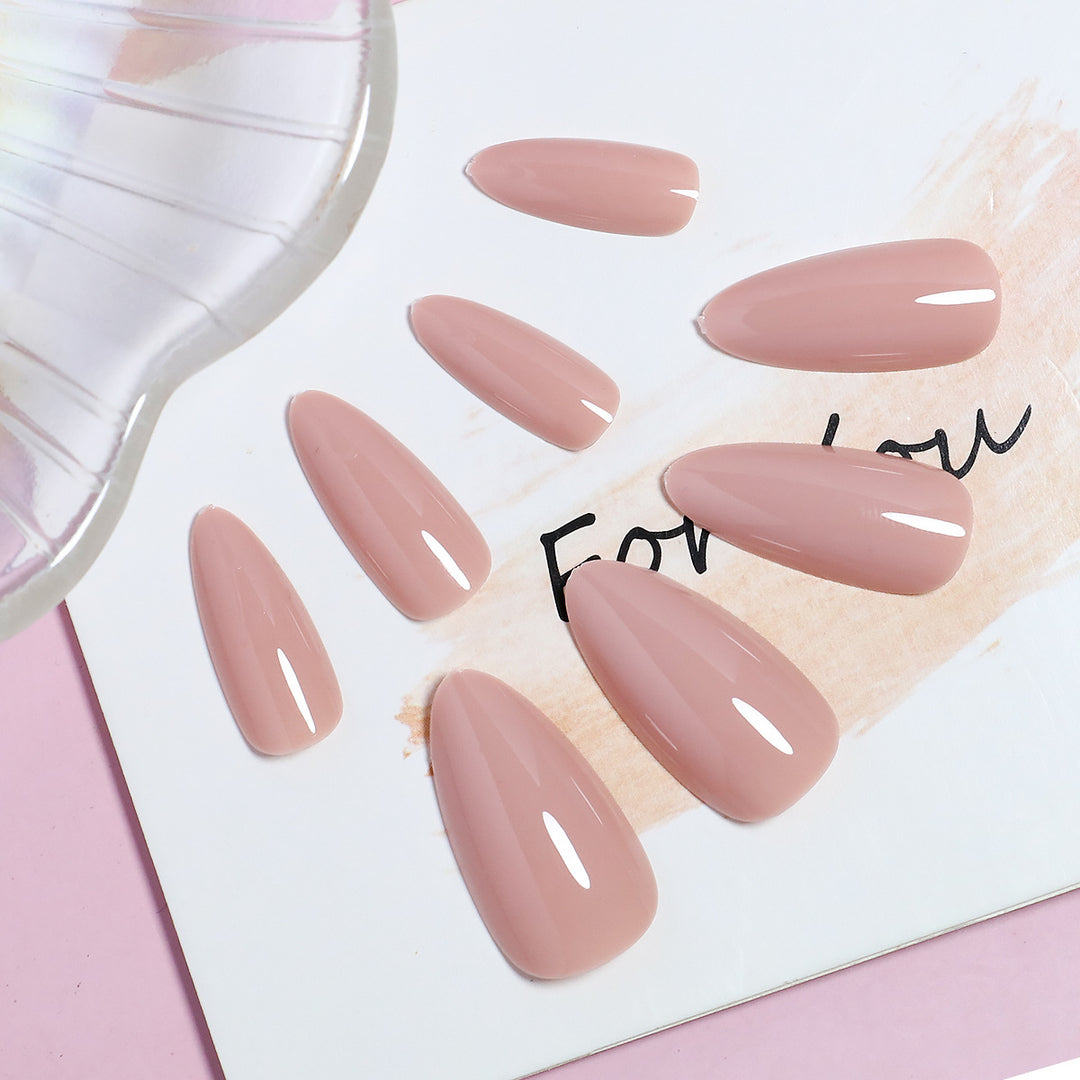 Premium DIY Long Almond-Shaped Press-On Nails Bowlift