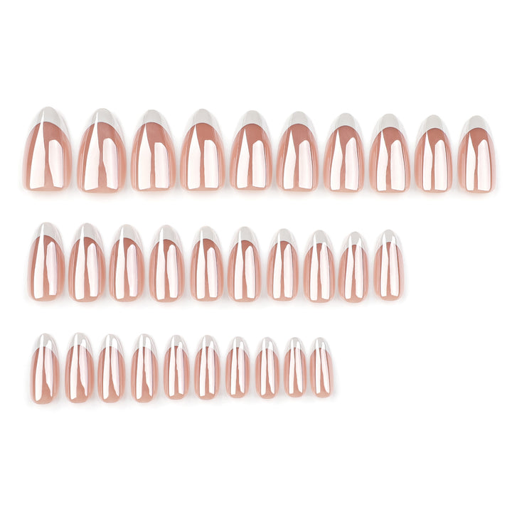 Artistic Gel Nails with Elegant French Tip Design Bowlift