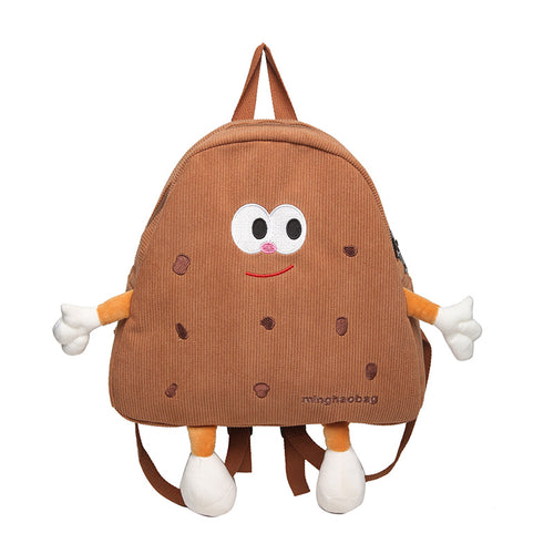 Cartoon Cookie-Shaped School Backpack Bowlift