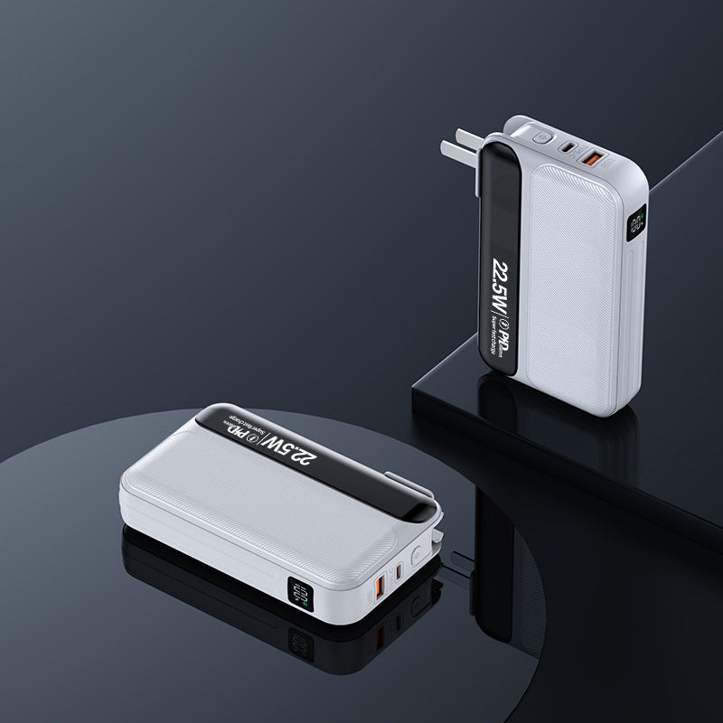 Portable fast charger with integrated socket Bowlift