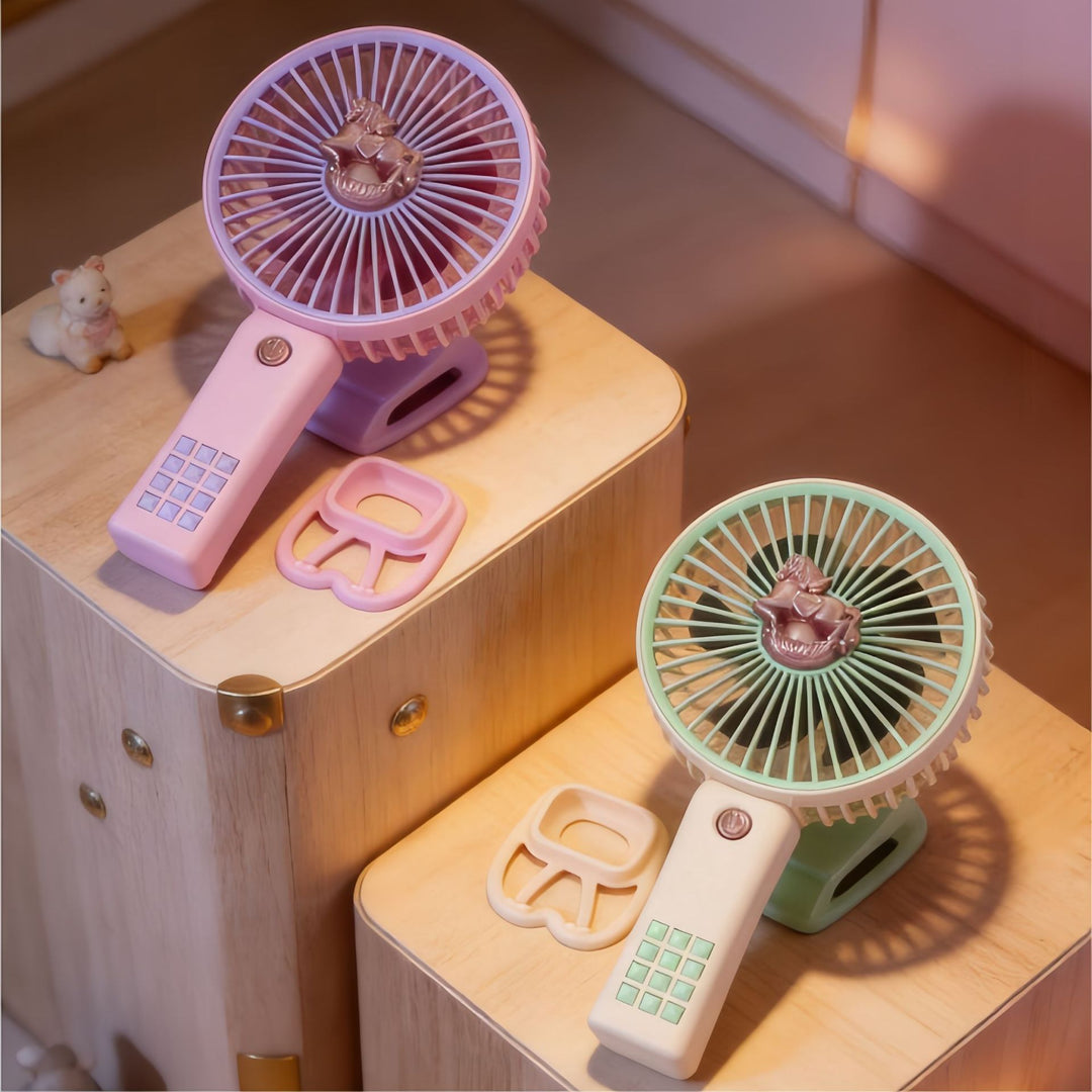Women's Portable Mini Fan with Animal Design Bowlift