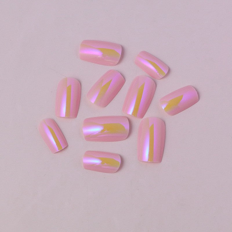 Natural French Tip Press-On Nails Bowlift