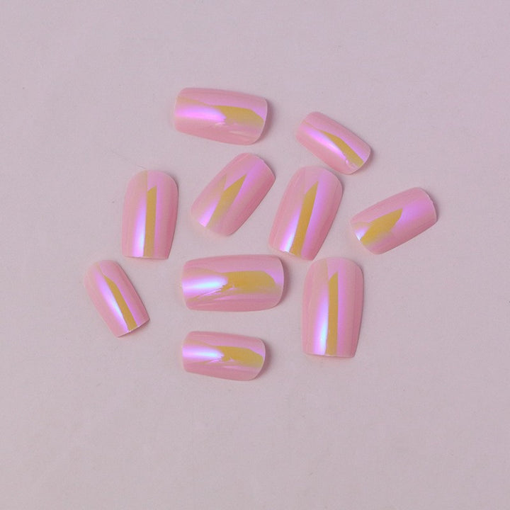 Natural French Tip Press-On Nails Bowlift