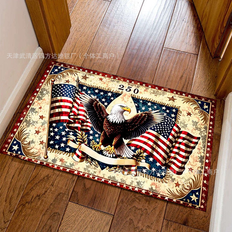 Patriotic Eagle-Themed Welcome Mat