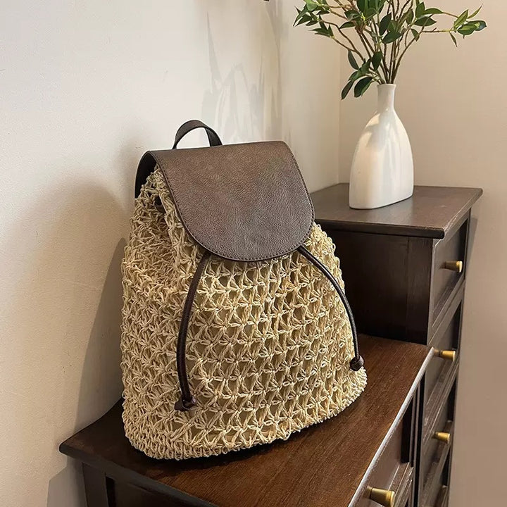 Handcrafted backpack bag with leather embellishments Bowlift